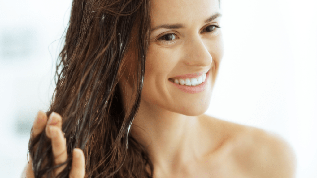 Applying Hair Mask for Healthy Hair